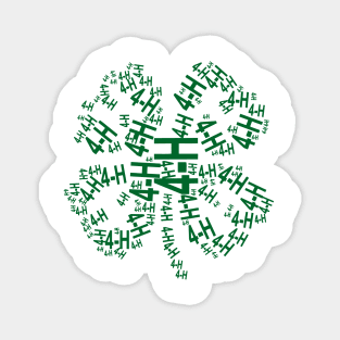 4h camp clover Magnet