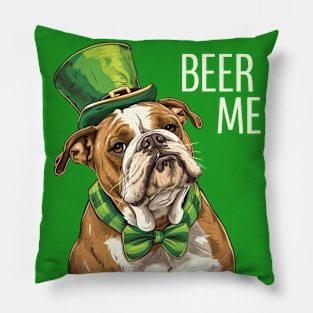 Bulldog Brews: A St. Patrick's Day Celebration Pillow