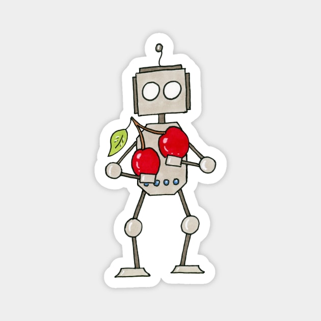 Cherry Bot Magnet by CuteBotss