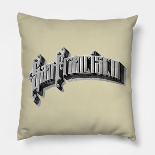 San Francisco vintage type Pillow