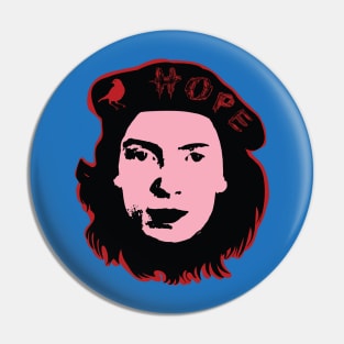 HOPE Emily Dickinson Che Guevara Pop art design Blood Red  Version Pin