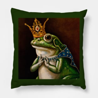 Renaissance painting of a Frog King Pillow