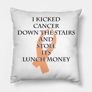 Cancer Bully (Peach Ribbon) Pillow