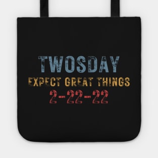 2-22-22 Expect Great Things Twosday, Funny Math 2nd Grade Students Rainbow Tote