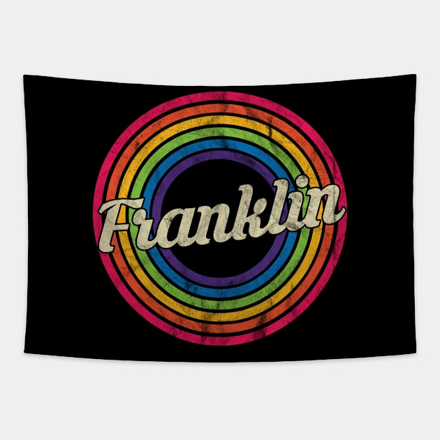 Franklin - Retro Rainbow Faded-Style Tapestry by MaydenArt