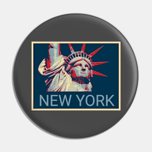 New York 2 - Shepard Fairey style design Pin