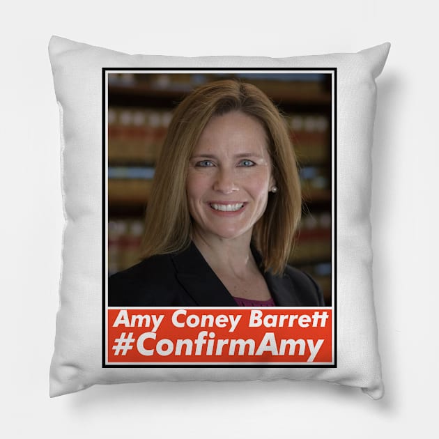 Amy Coney Barrett, ACB, Confirm Amy Pillow by VanTees