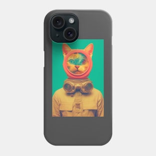 Cat in a diving suit Phone Case