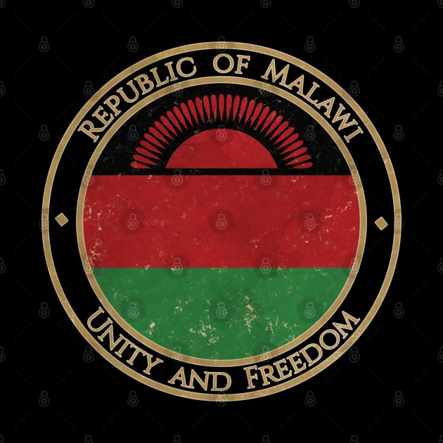 Vintage Republic of Malawi Africa African Flag by DragonXX