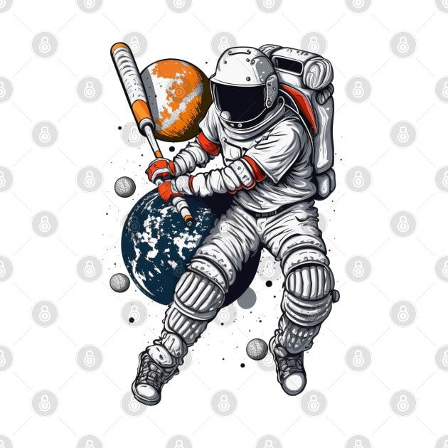 Baseball Astronaut #4 by Chromatic Fusion Studio