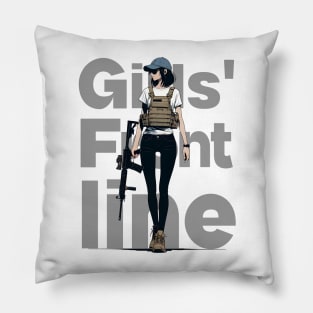 Girls' Frontline Tactical Chic Tee: Where Strength Meets Style Pillow