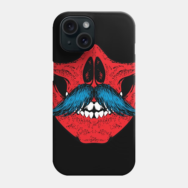 Mustache you a question - red/blue Phone Case by TerrorTalkShop