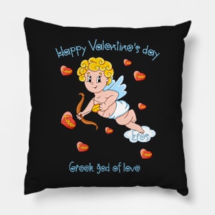 Eros-Greek god of love-Happy Valentine's day Pillow