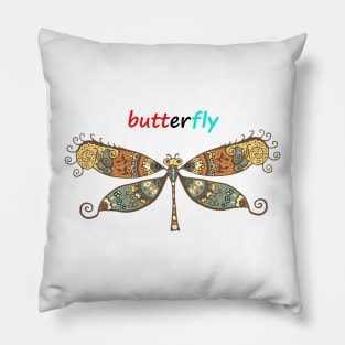 colorful butterfly Pillow