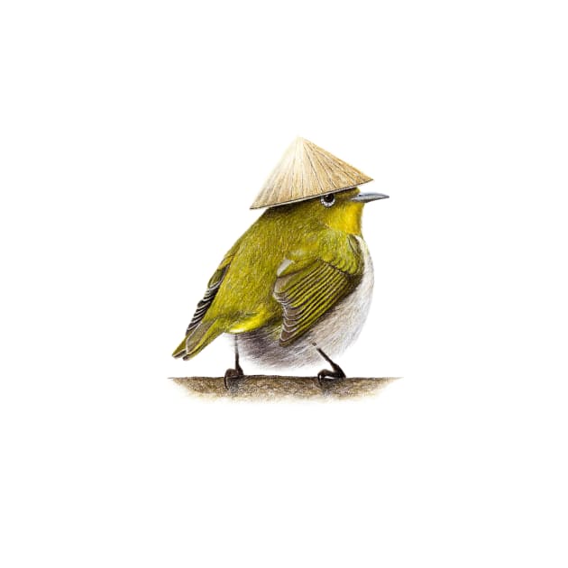 Japanese white-eye by Mikhail Vedernikov