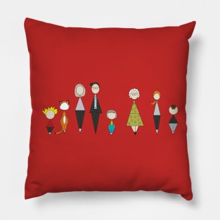 Minimalist Calvin and Hobbest Pillow