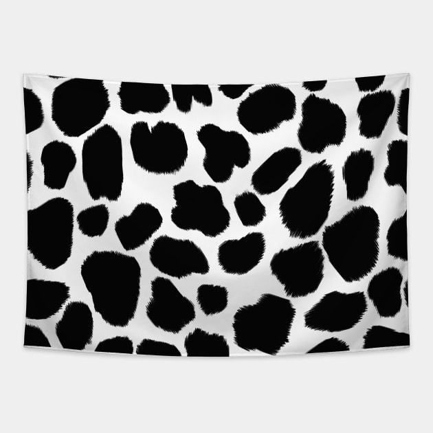 Monochrome Cow Hide Print Tapestry by OneThreeSix