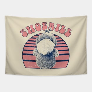 Shoebill Retro Tapestry