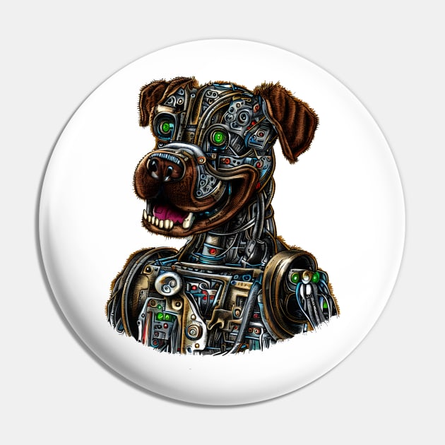 Cyborg Dog Pin by Calisi