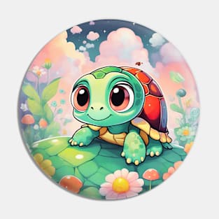 Turtle Princess in Pastel Wonderland Pin