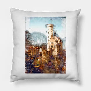 Vintage Old Legacy Castle. For Vintage Castle Lovers. Pillow