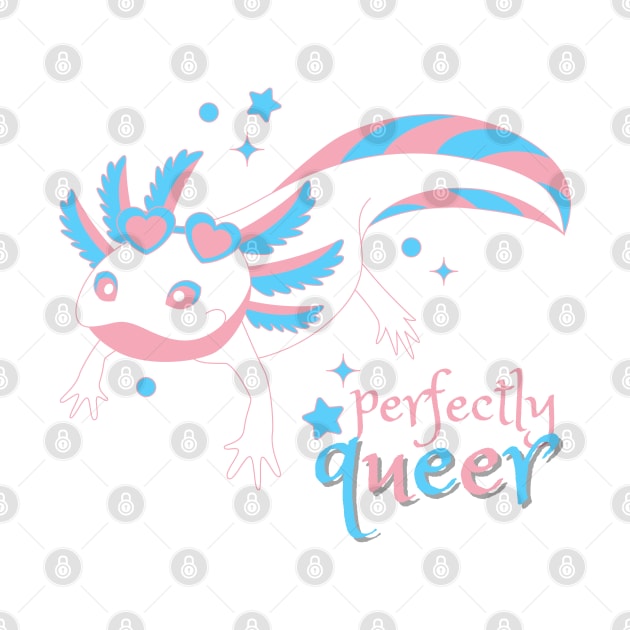 Trans Pride Axolotl by Nerd Trinkets