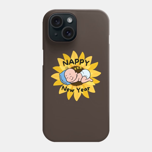 Sleepy Sunshine: Nappy New Year Phone Case by DaShirtXpert