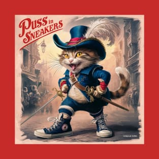 Puss in Sneakers that rock T-Shirt