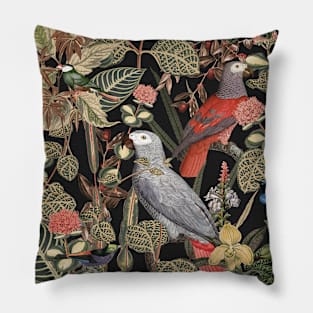 Jungle Birds Pattern Pillow