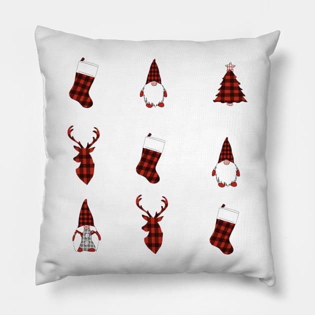 Christmas Pattern Pillow by RachWillz