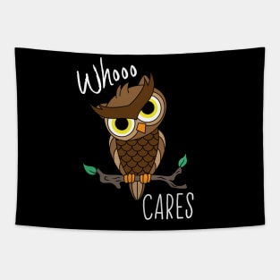 Whoo Cares Brown Owl Tapestry
