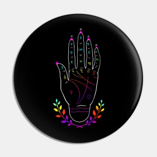 Palmistry hand Pin