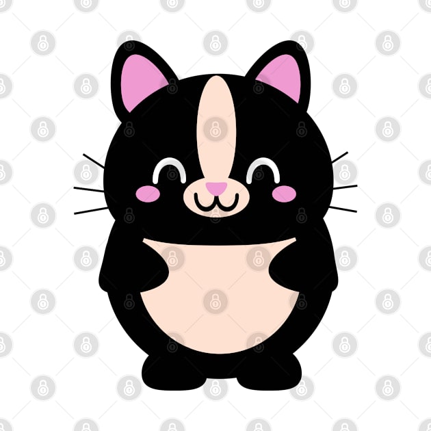 Cute Black Cat by Kam Bam Designs