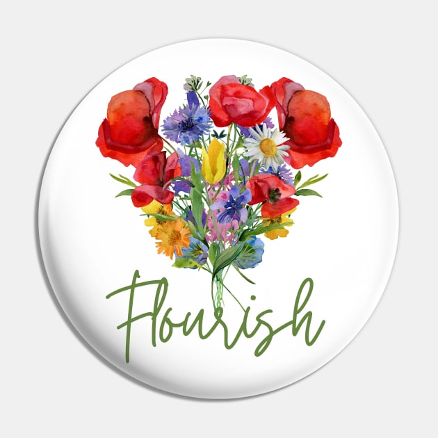 Flourish Pin by Epic Shirt Store
