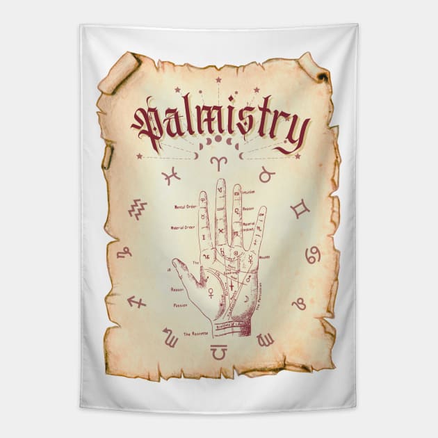 Palmistry Tapestry by Mazzlo Shop