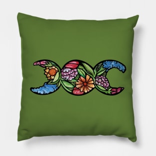 Triple Moon Symbol Bloom Pillow