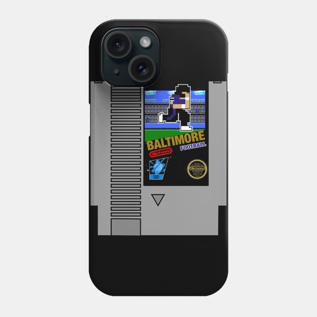 Baltimore Football 8 bit cartridge design Phone Case by MulletHappens