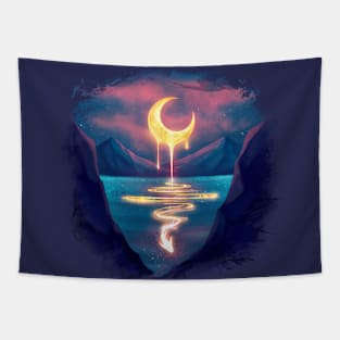 Melting moon Tapestry