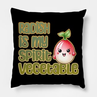 Radish is My Spirit Vegetable Pillow