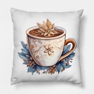 Hot chocolate cozy winter Pillow