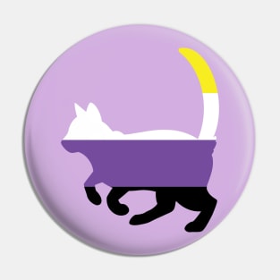 Pride Animals- Nonbinary Cat Pin