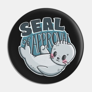 “Seal of Approval” cute retro Kawaii seal Pin