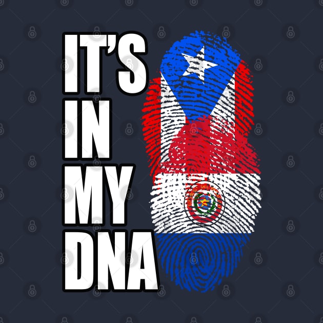 Puerto Rican And Paraguayan Mix DNA Heritage Flag by Just Rep It!!