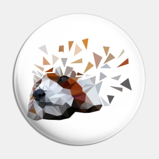 Geometric Red Panda Pin