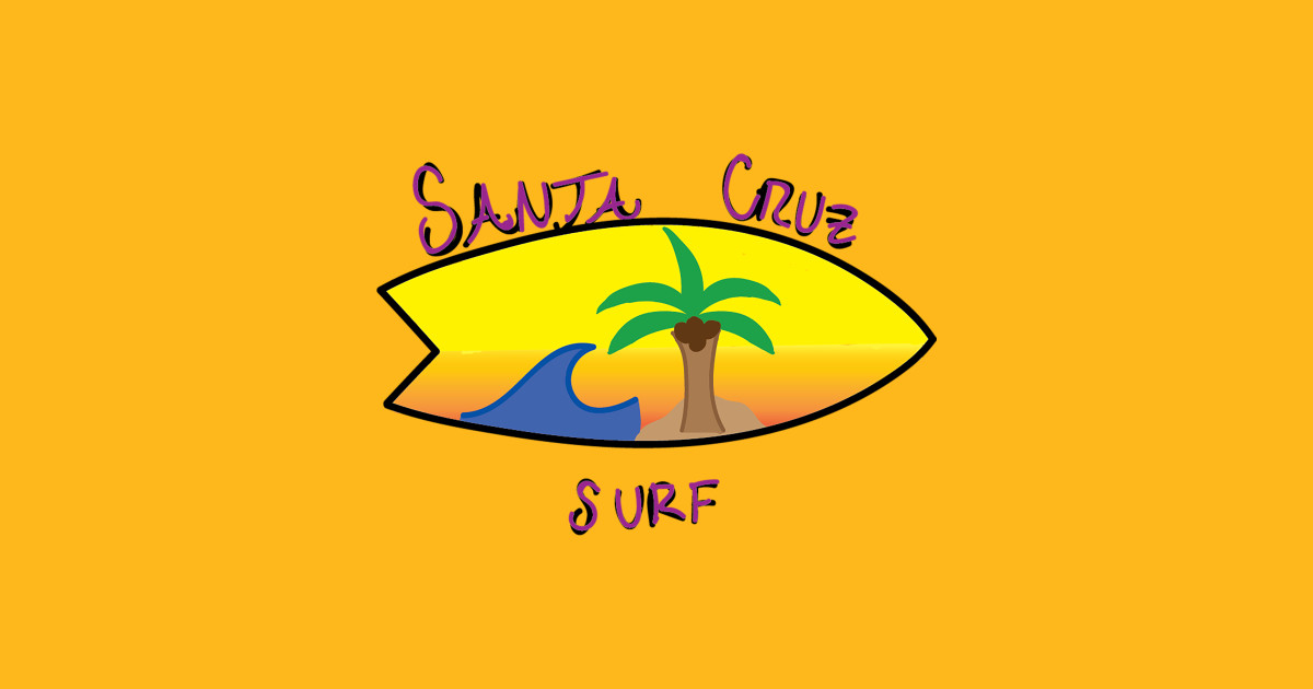 Santa Cruz Surf - Surf - Kids T-Shirt | TeePublic