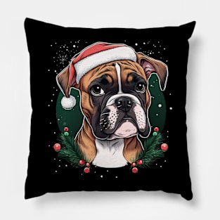 Boxer christmas Pillow