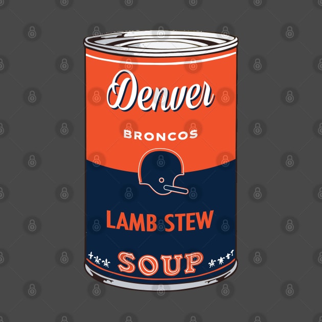 Denver Broncos Soup Can by Rad Love