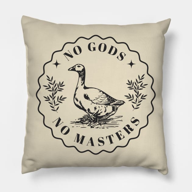 No Gods No Masters - Goose Pillow by valentinahramov