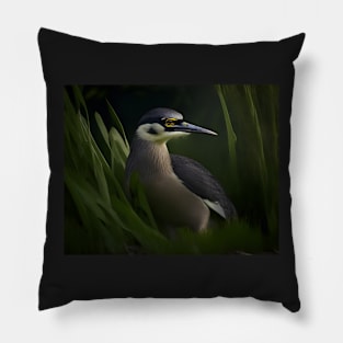 Black crowned Heron Pillow