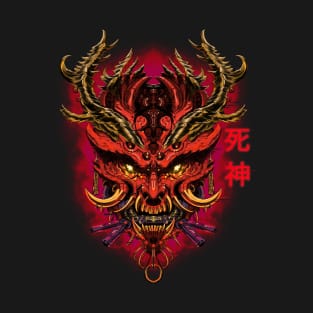 Red and Gold Cyber Oni T-Shirt